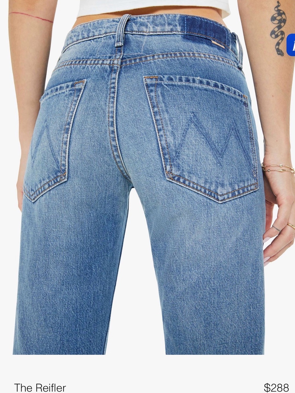 MOTHER The Reifler Jeans in Early Blue Size 27 - Picture 4 of 13